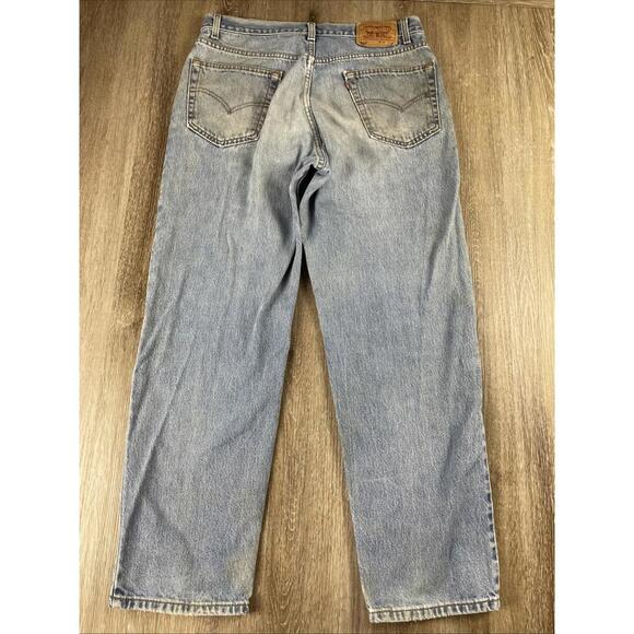Vintage Levi's 550 Blue Jeans Men's 36 X 30 Distressed Light Wash Fade Relaxed - Picture 11 of 12